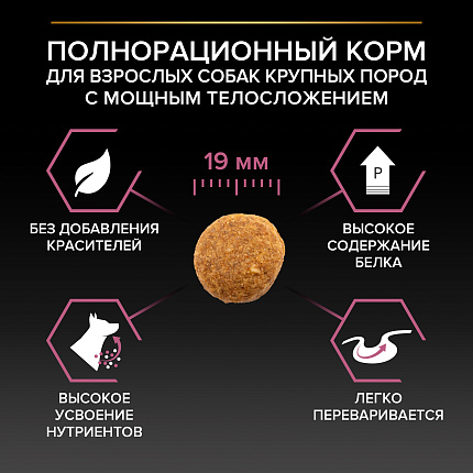 Сухой корм Pro Plan Large Robust для взрослых собак крупных пород, с лососем 18 кг